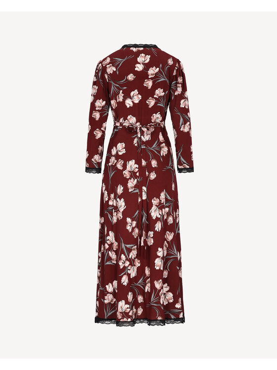 Castellani Castellani Sukienka codzienna Elena Bordowy Regular Fit