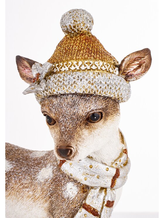 MIAhome MIAhome Figurka jelonek 29x16x8,5 cm CERBIATTO stojący Brązowy