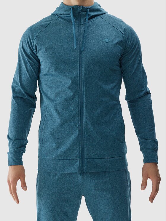 4F 4F Bluza techniczna 4FWAW24TFSWM404-46M Zielony Regular Fit