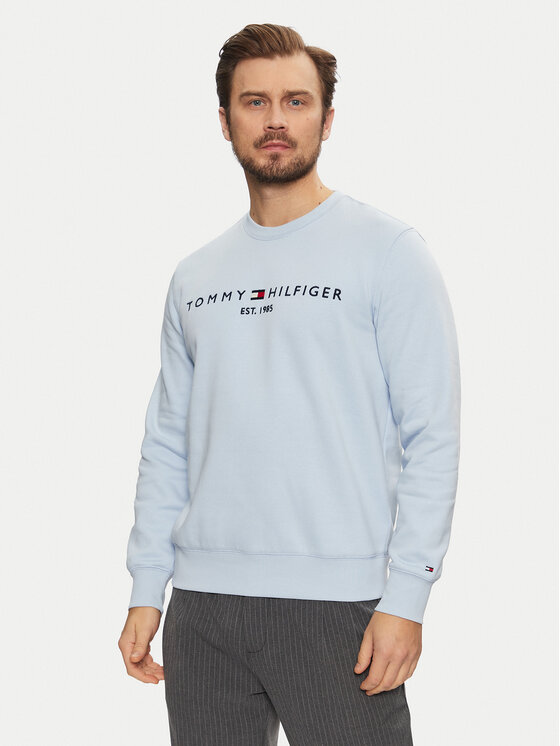 Tommy Hilfiger Mikina Logo MW0MW11596 Modrá Regular Fit