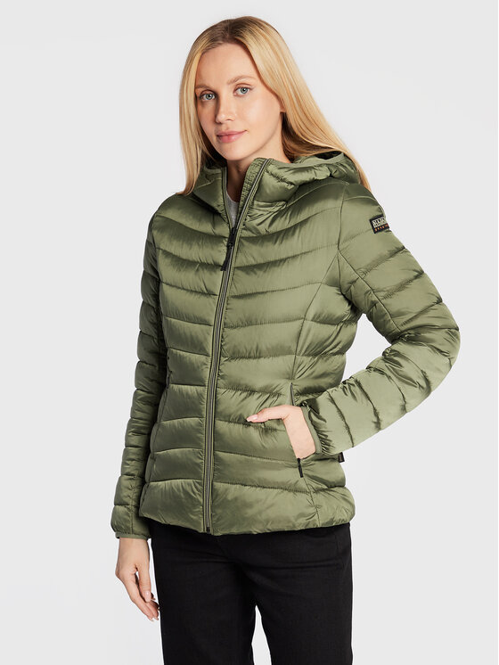 Napapijri Geacă din puf Aerons NP0A4GKQ Verde Slim Fit