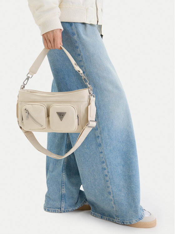 Guess Jeans Guess Jeans Τσάντα CWBEO-GUESS-B-007-09 Εκρού