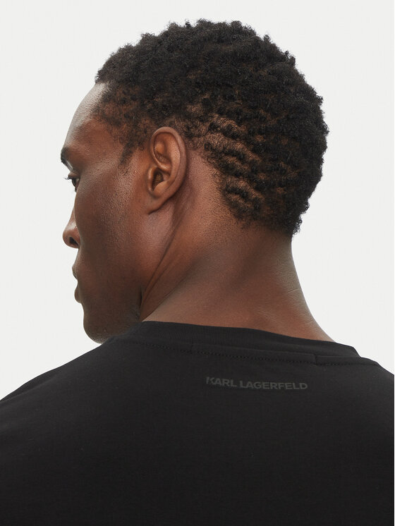 KARL LAGERFELD KARL LAGERFELD Marškinėliai 755058 552235 Juoda Regular Fit