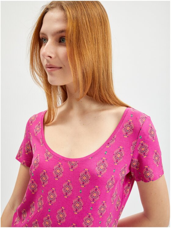 Orsay Orsay T-Shirt 159265-317000__XS Różowy Regular Fit