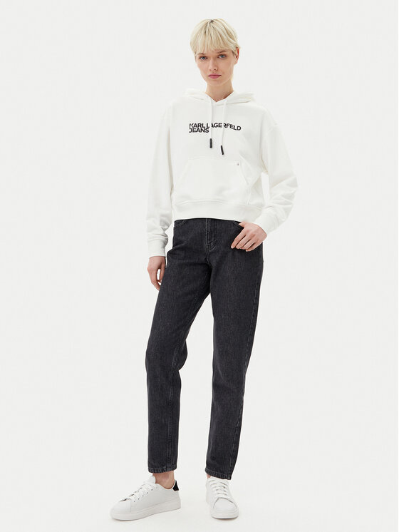 Karl Lagerfeld Jeans Karl Lagerfeld Jeans Mikina A2W20053 Bílá Regular Fit