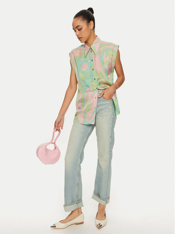 PINKO PINKO Bluzka 103116 A1NQ Zielony Regular Fit