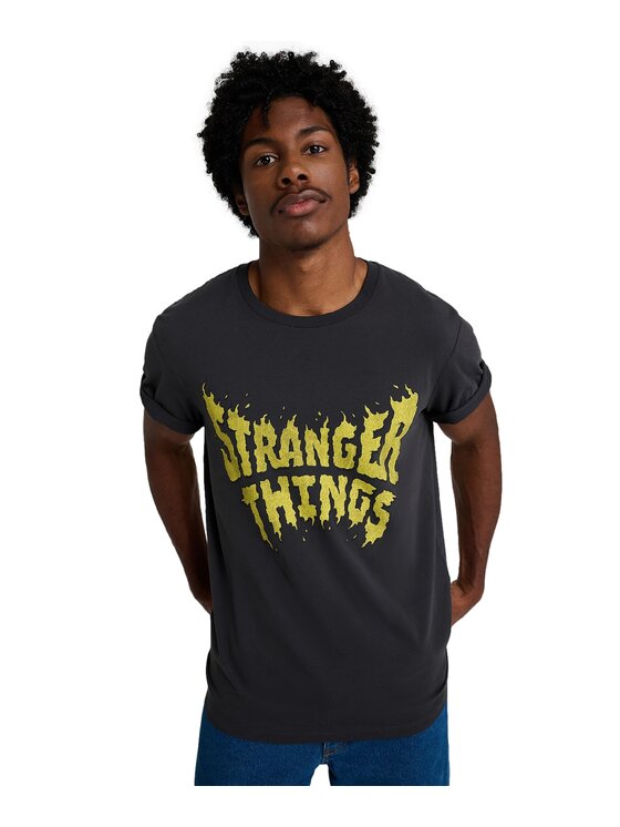 Wrangler Wrangler T-Shirt 112378547 Czarny Regular Fit