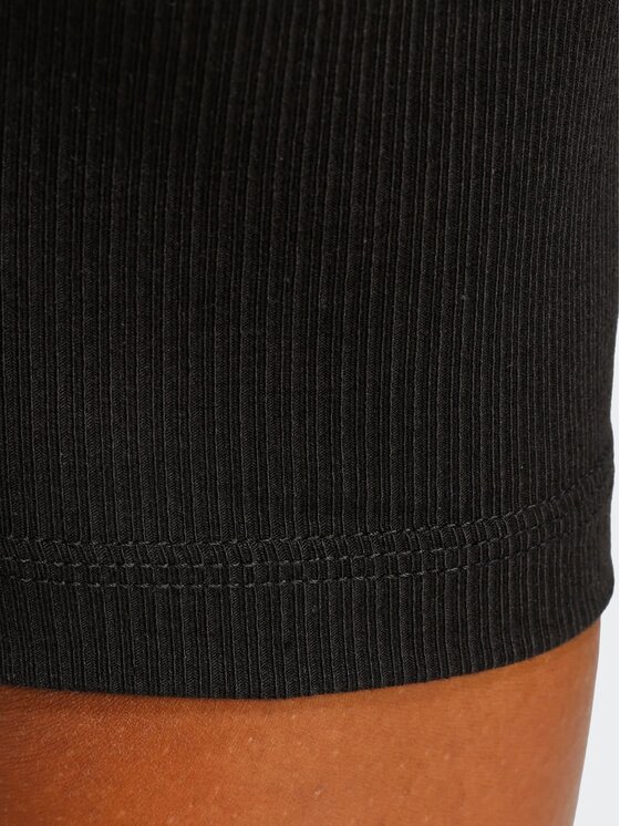 adidas adidas Legginsy Seasonal Essentials Rib Capri Czarny Fitted Fit