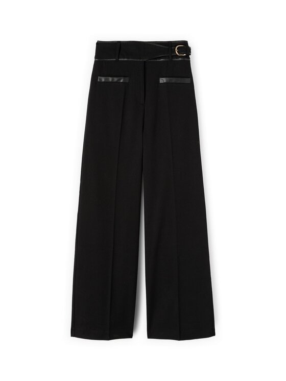 Motivi Motivi Spodnie materiałowe P039Q004445N0Z3 Czarny Over Fit