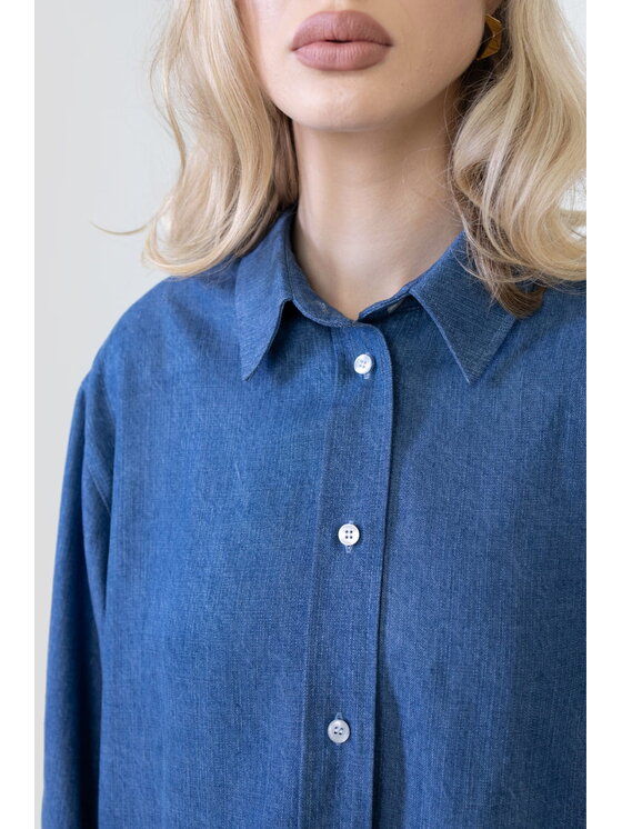 Me complete Me complete Koszula jeansowa Koszula Royce Denim Granatowy Oversize