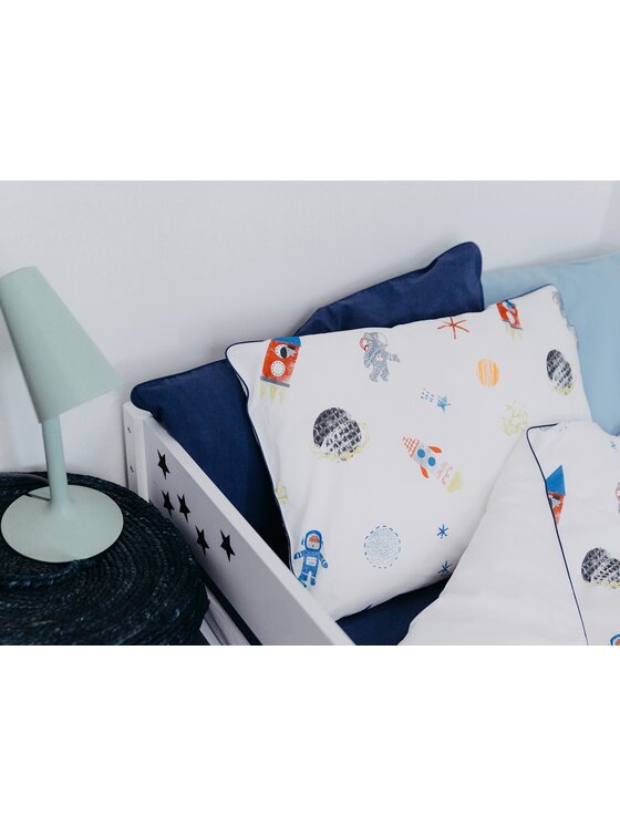Mumla Mumla Poszewka na poduszkę poszewka kosmos Biały