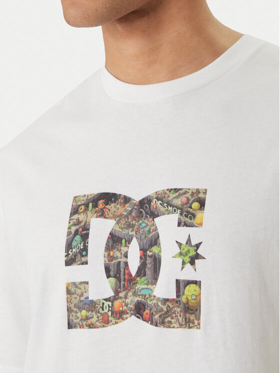 DC Shoes DC Shoes T-Shirt Star Filled EDYZT04348 Biały Regular Fit