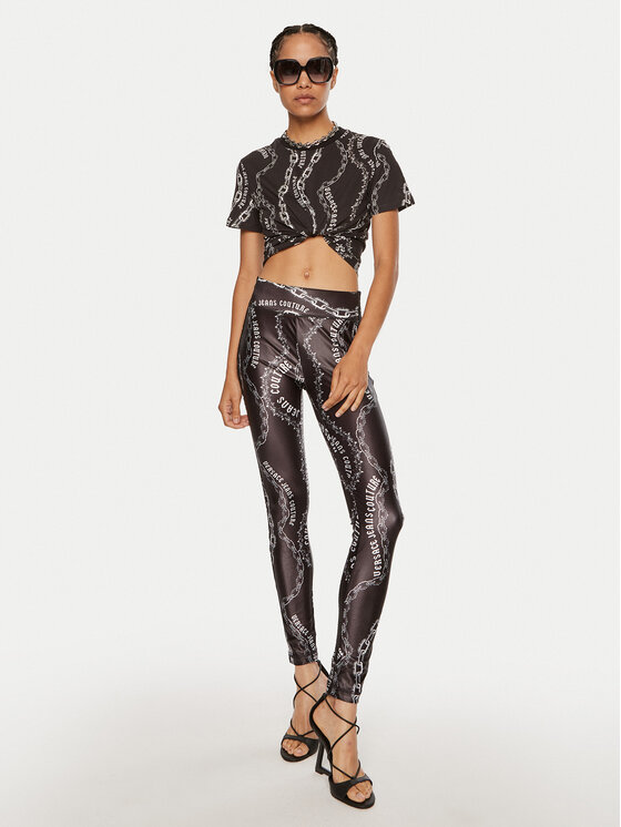 Versace Jeans Couture Versace Jeans Couture Marškinėliai 77HAH613 JS365 Juoda Regular Fit