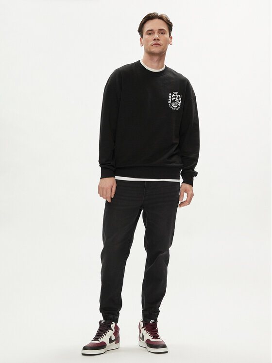 Jack&Jones Jack&Jones Majica dugih rukava Dirk 12249455 Crna Wide Fit