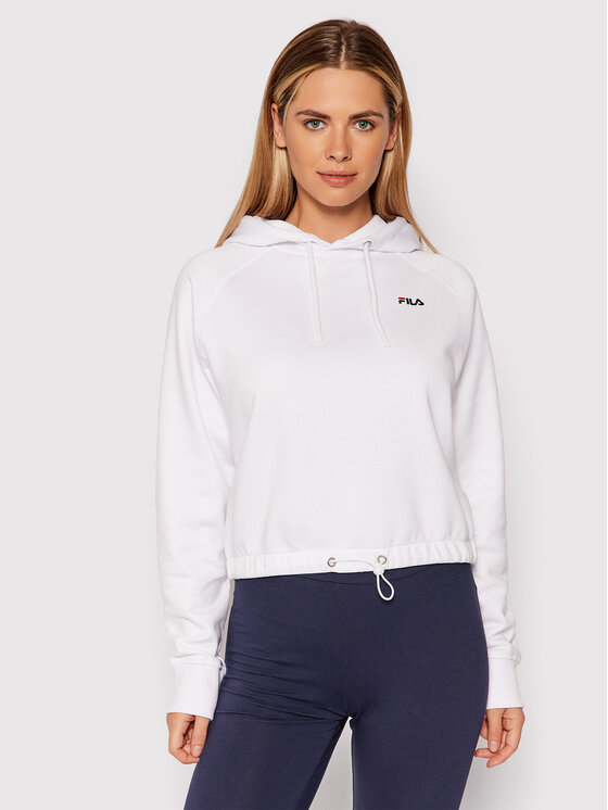Fila Fila Суитшърт Eilies 689120 Бял Cropped Fit