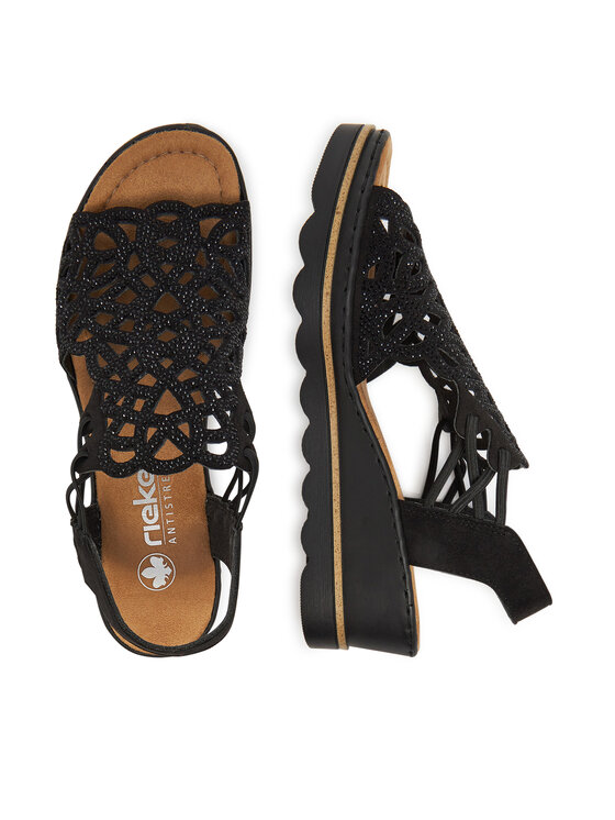 Rieker Rieker Sandalen 67465-00 Schwarz