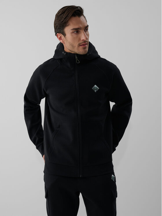4F 4F Bluza OVERLAND Czarny Regular Fit