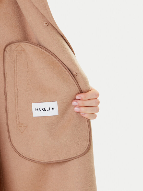 Marella Marella Cappotto di lana Good 2523016031 Beige Regular Fit