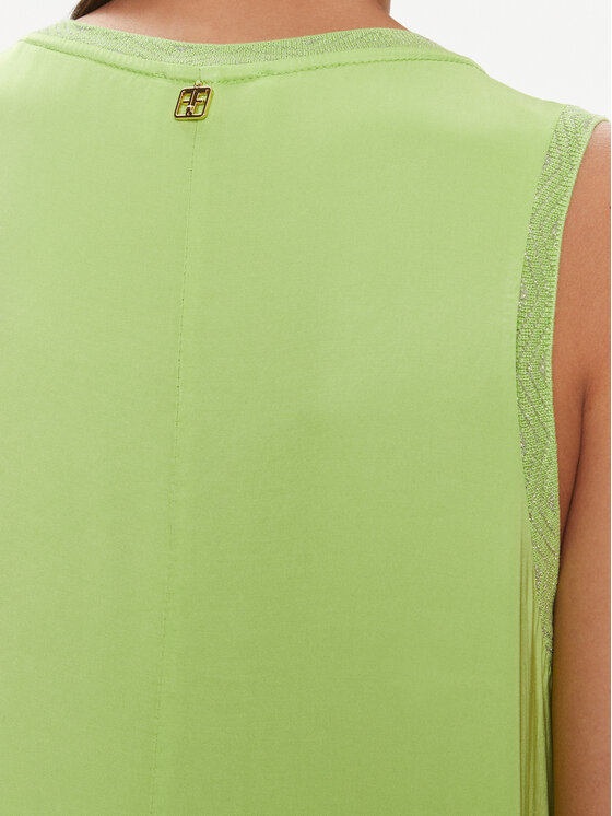 Fracomina Fracomina Poletna obleka FJ24SD3014W64101 Zelena Loose Fit