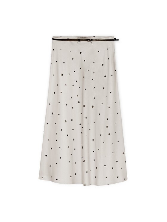 Trussardi Trussardi Spódnica midi 1190A100681N0PA Biały Flared Fit