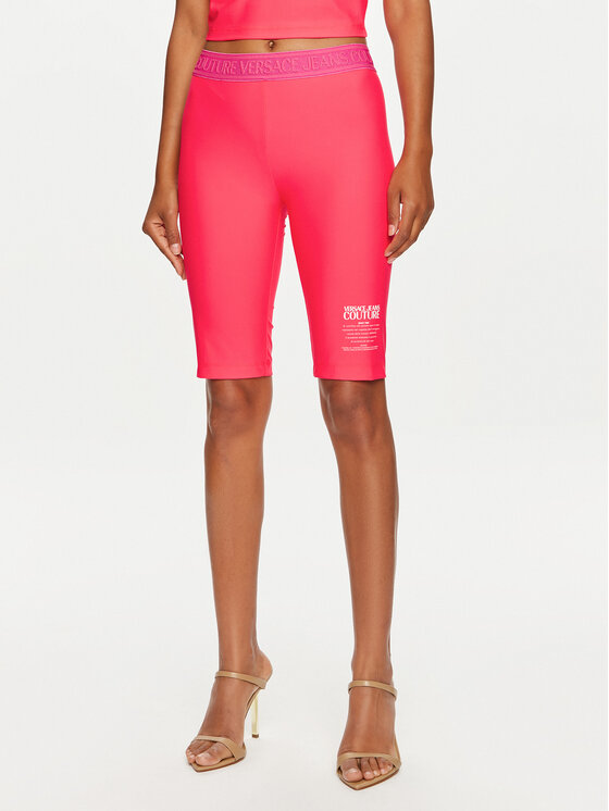 Versace Jeans Couture Biker shorts 76HAC1A6 Rosa Skinny Fit, taglia : 46