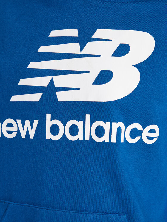 New Balance New Balance Majica dugih rukava Essentials Stacked Logo MT03558 Plava Relaxed Fit