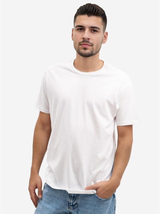 MyStars MyStars T-Shirt Koszulka Z Krótkim Rękawem Męska Biała MyStars Aperollin XXL Biały Regular Fit