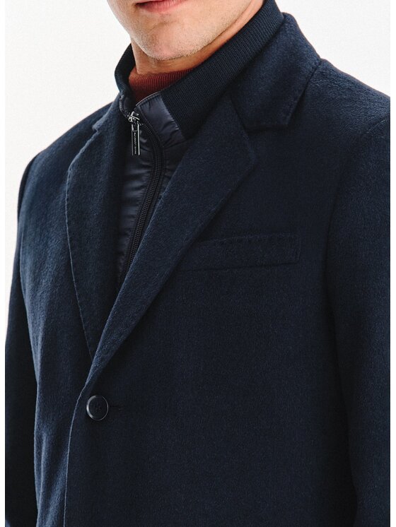 Pako Lorente Pako Lorente Płaszcz zimowy P25WF-7X-015 Granatowy Classic Fit