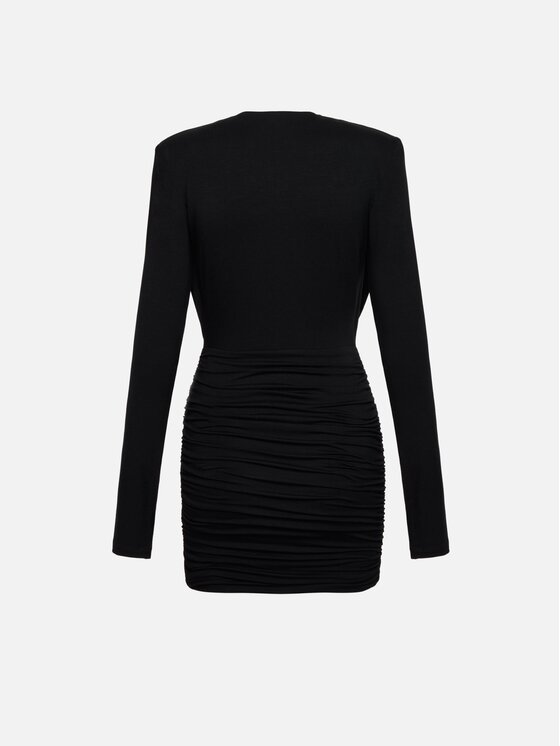 La Mania La Mania Sukienka koktajlowa JESSE Czarny Basic Fit
