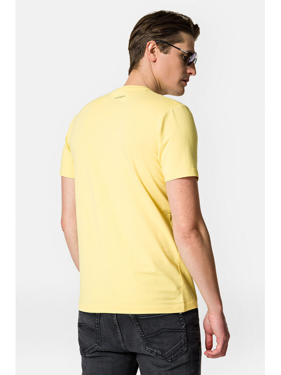 Lancerto Lancerto T-Shirt Linus TS073123000018 Żółty Regular Fit