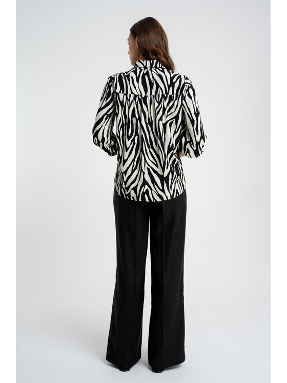 CLICK CLICK Πουκάμισο 10-6695 Μαύρο Loose Fit