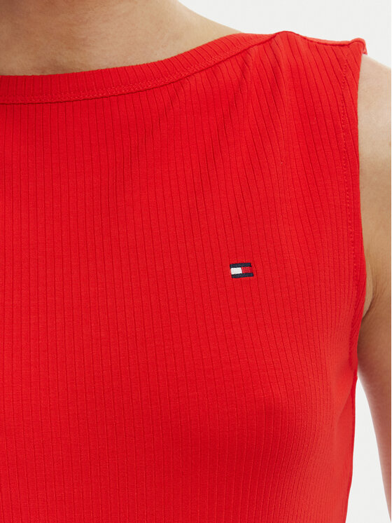 Tommy Hilfiger Tommy Hilfiger Felső WW0WW47807 Narancssárga Slim Fit