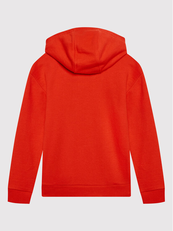 Adidas trefoil red hoodie hotsell