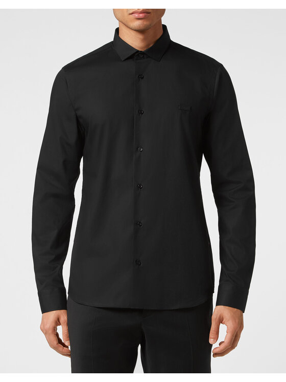 PHILIPP PLEIN PHILIPP PLEIN Košeľa 5755 Čierna Fitted Fit