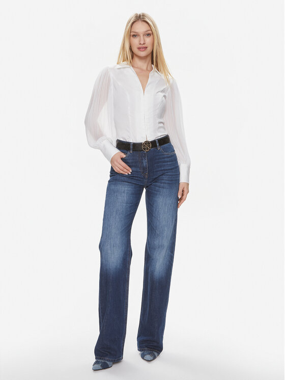 Guess Guess Πουκάμισο Ls Amara W4RH16 WAF10 Λευκό Regular Fit