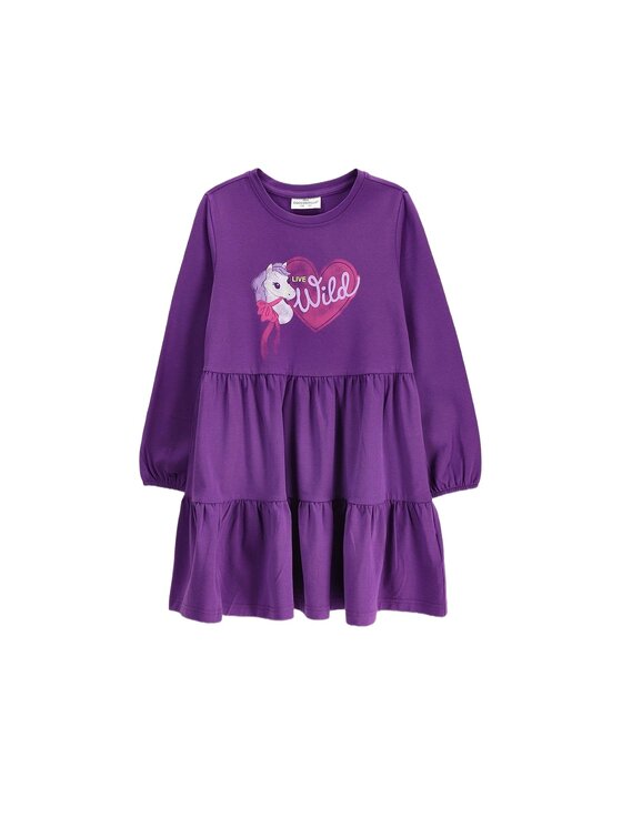 Coccodrillo Coccodrillo Sukienka codzienna ZC6129101HGK-016 Fioletowy Regular Fit