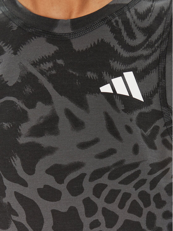 adidas adidas Technisches T-Shirt Train Essentials Allover Print Workout JE6153 Schwarz Regular Fit