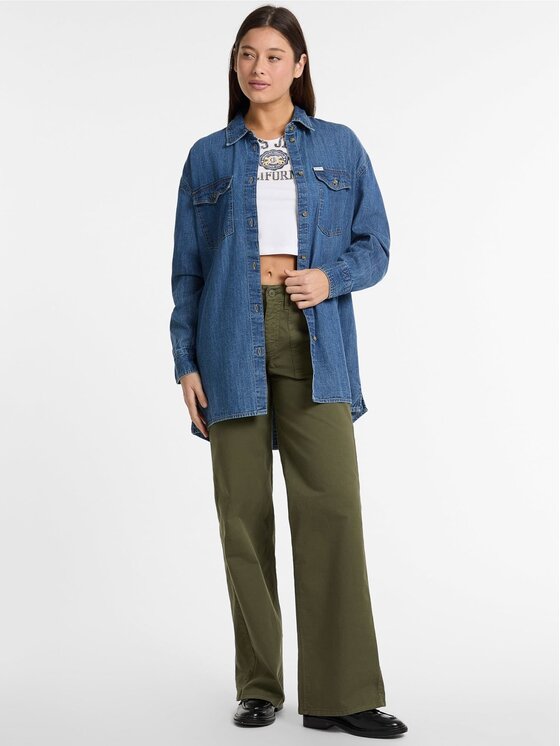 Guess Guess Bluzka 174465 Niebieski Classic Fit