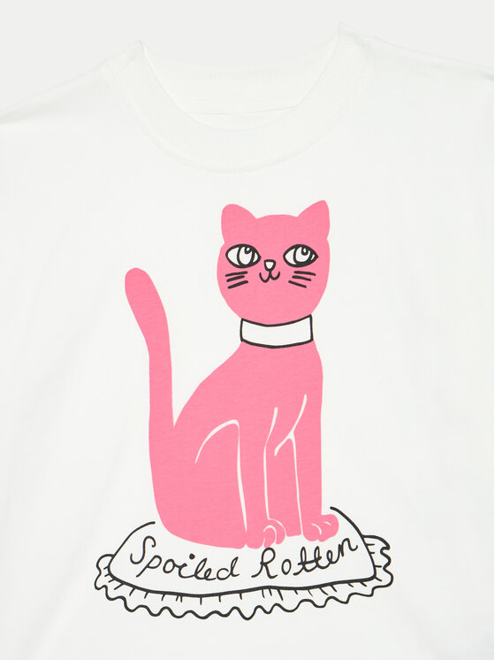 MINI RODINI Mini Rodini T-shirt Cat 2472012210 Bijela Regular Fit