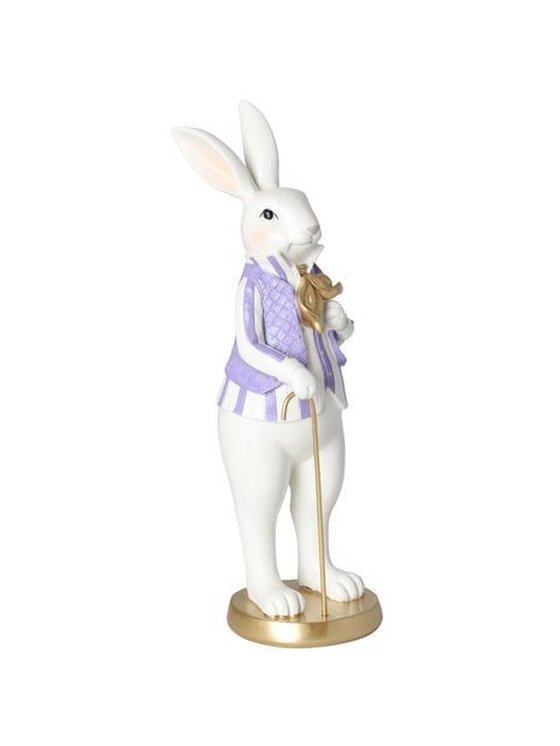 MIAhome MIAhome Figurka para króliczków z tacą 30,5x10,5x15 cm Biały
