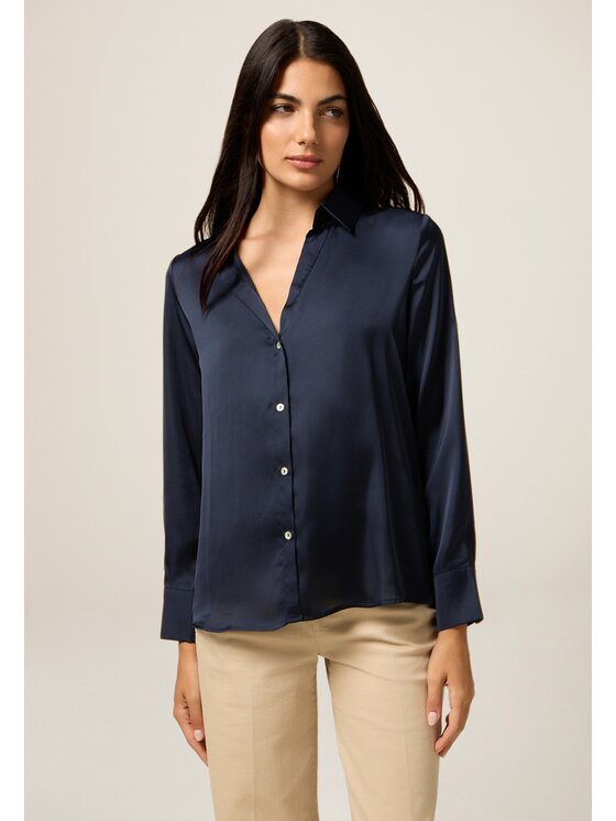 Oltre Oltre Koszula 5374R403016N034 Niebieski Regular Fit