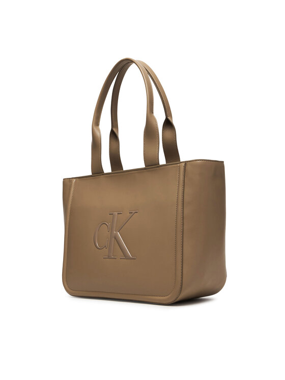 Calvin Klein Calvin Klein Soma Bold Ck Medium Tote LV04F3218G Bēšs