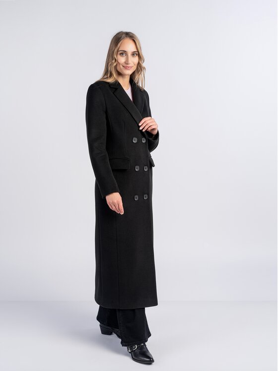 Salme Salme Vlnený kabát Vivienne Čierna Regular Fit