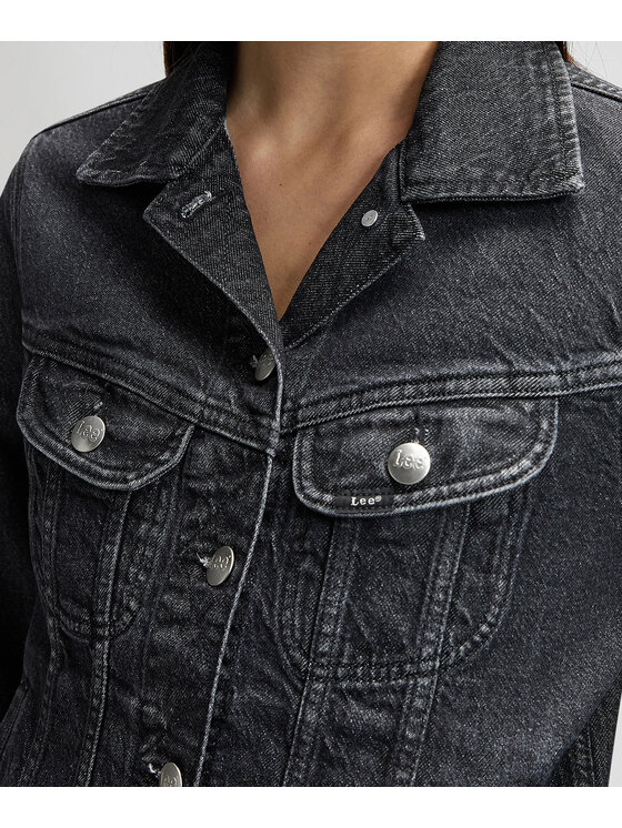 Lee Lee Kurtka jeansowa 112376957 Szary Regular Fit