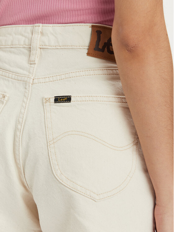 Lee Lee Pantaloni scurți de blugi Carol112348984 Écru Regular Fit