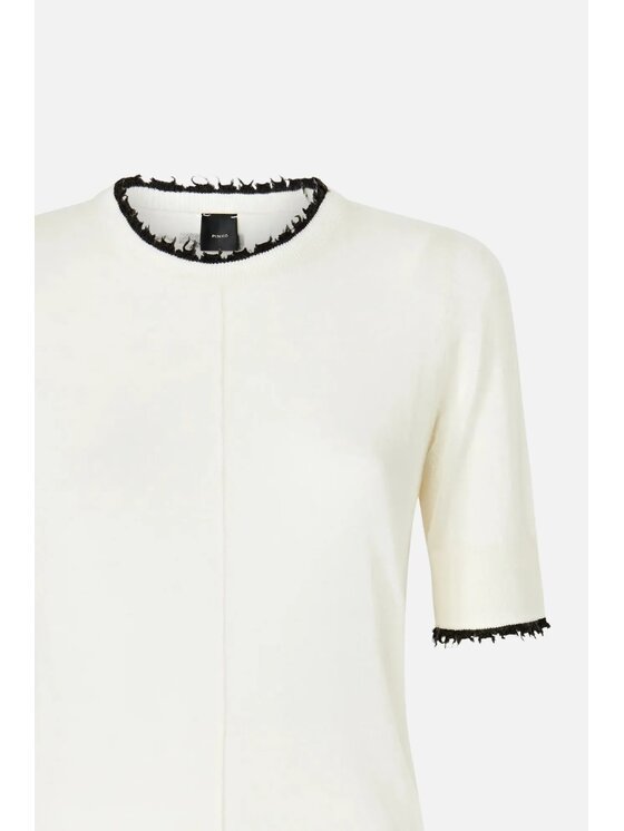 PINKO PINKO Sweter Nicosia Biały Regular Fit
