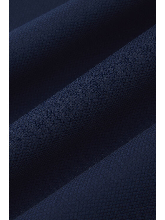 Lancerto Lancerto Koszula Koszula Granatowa Bawełniana z Krótkim Rękawem Lovis KO073125000016 Granatowy Slim Fit