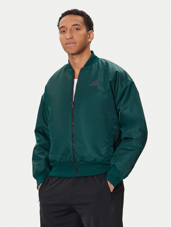 adidas Geacă bomber Stadium JX5637 Verde Loose Fit | Modivo.ro