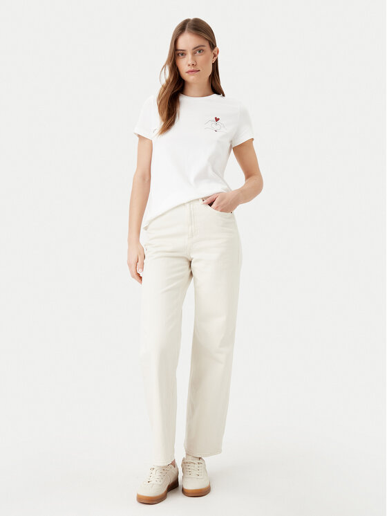 Vero Moda Vero Moda Jeans hlače Tessa 10287303 Écru Wide Leg