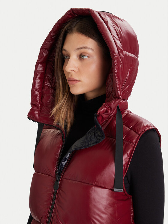 Save The Duck Save The Duck Bezrękawnik D80302W LOVE21 Bordowy Regular Fit